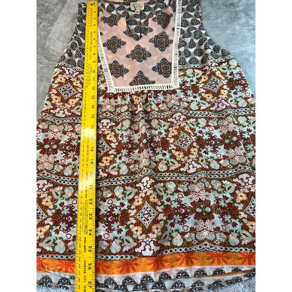 Fig & Flower Blouse-Size L-Multi-Floral Pattern-Boho-Gypsy - Picture 6 of 8